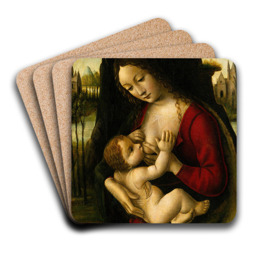 Madonna and Child by Bernardino dei Conti Art Drink Coaster set