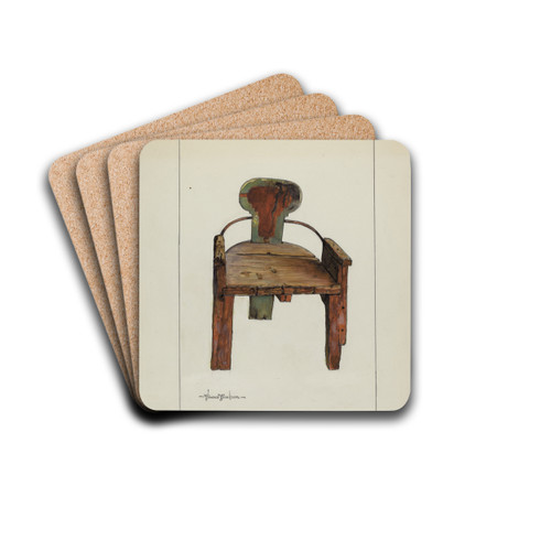 Sleigh Chair by Florence Truelson Drink Coasters - set of 4
