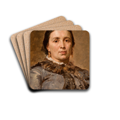 Portrait of Maria ne Matejko GoIIchowska (1836-1917) by Jan Matejko Drink Coasters - set of 4