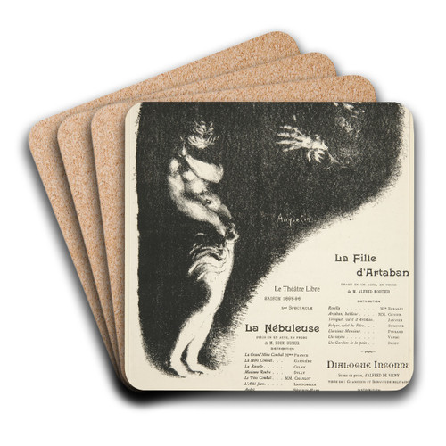 Program for Le ThtreLibre by Louis Anquetin Art Drink Coaster set