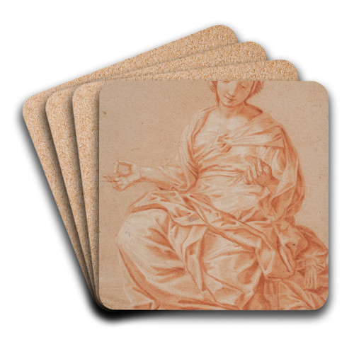 Siddende kvinde med turban by Hendrik Krock Art Drink Coaster set