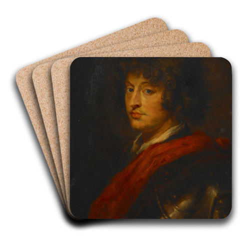 Young Man In Armor by Follower of Peter Paul Rubens Art Drink Coaster set