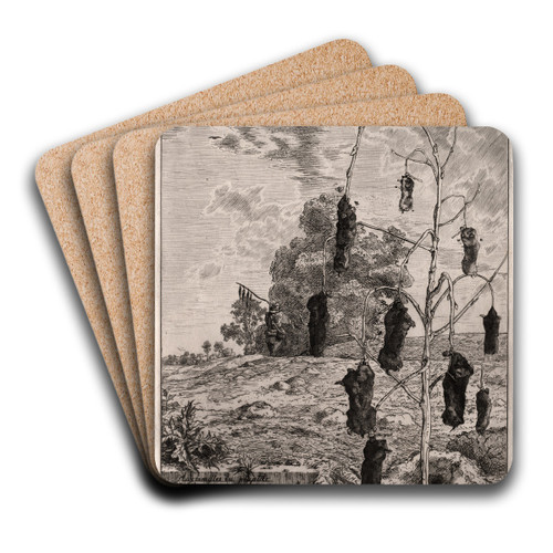 Moles by Flix Bracquemond Art Drink Coaster set