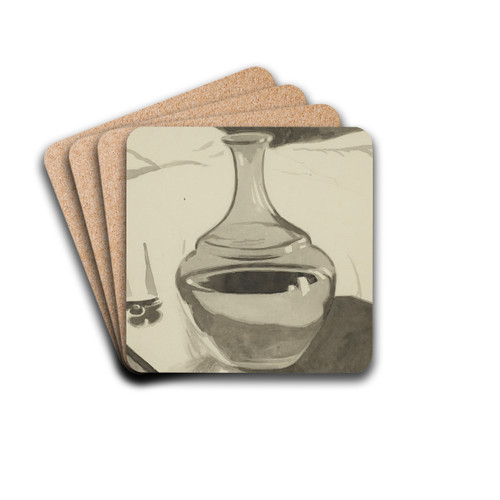 Karaf op nachttafel by Lon Spilliaert Drink Coasters - set of 4 Karaf op nachttafel by Lon Spilliaert Drink Coasters - set of 4