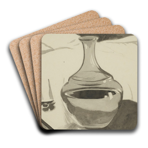 Karaf op nachttafel by Lon Spilliaert Art Drink Coaster set Karaf op nachttafel by Lon Spilliaert Art Drink Coaster set