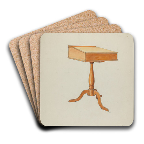 Shaker School Desk by Ray Holden Art Drink Coaster set Shaker School Desk by Ray Holden Art Drink Coaster set