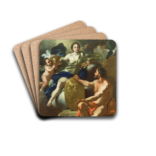 Venus At The Forge of Vulcan by Francesco Solimena Drink Coasters - set of 4 Venus At The Forge of Vulcan by Francesco Solimena Drink Coasters - set of 4