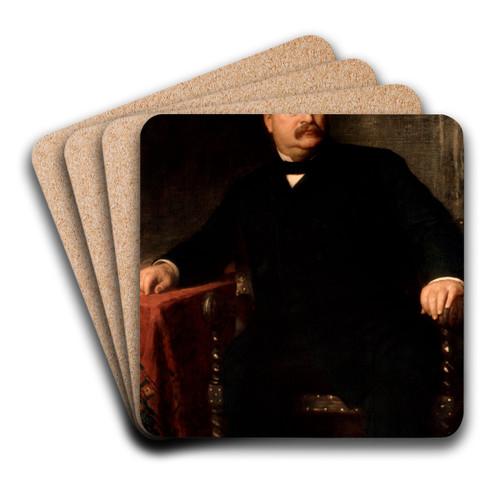 Grover Cleveland by Eastman Johnson Art Drink Coaster set