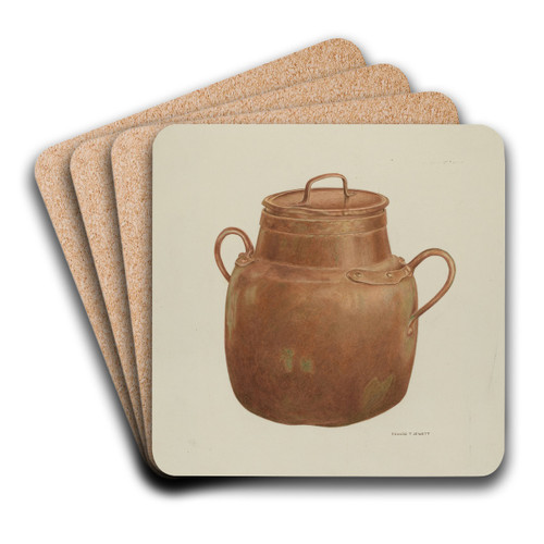 Copper Cauldron by Edward Jewett Art Drink Coaster set