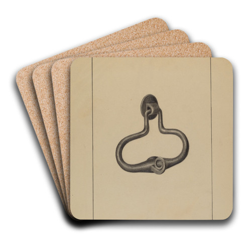 Door Pull and Knocker by Jack Staloff Art Drink Coaster set