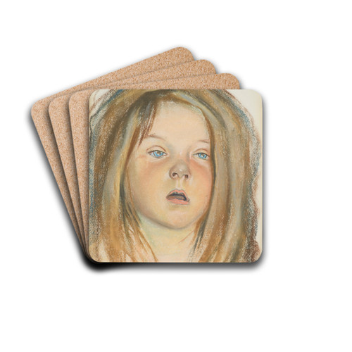 Head of Helenka by Stanisaw Wyspiaski Drink Coasters - set of 4