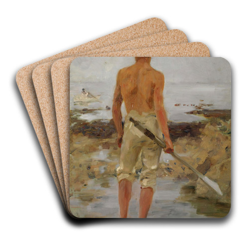 A boy with an oar by Henry Scott Tuke Art Drink Coaster set
