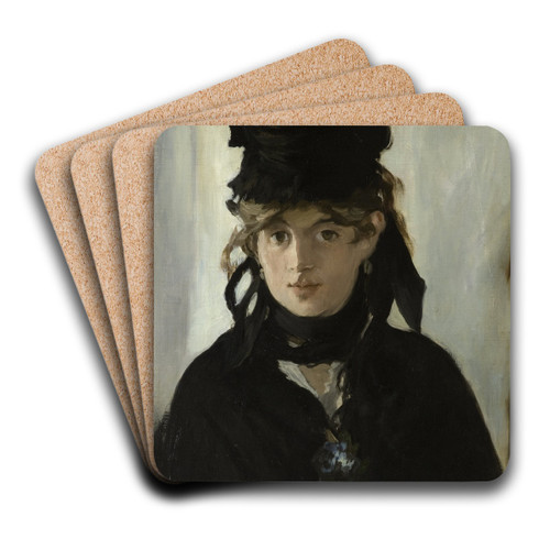 Berthe Morisot With A Bouquet Of Violets by douard Manet Art Drink Coaster set Berthe Morisot With A Bouquet Of Violets by douard Manet Art Drink Coaster set