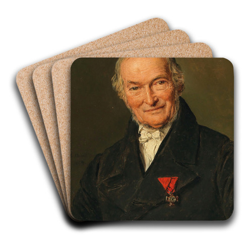Portrait Franz Benoit by Ferdinand Georg Waldmller Art Drink Coaster set
