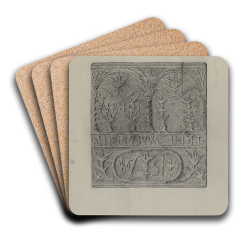 Pa. German Stove Plate by Roy Weber Art Drink Coaster set