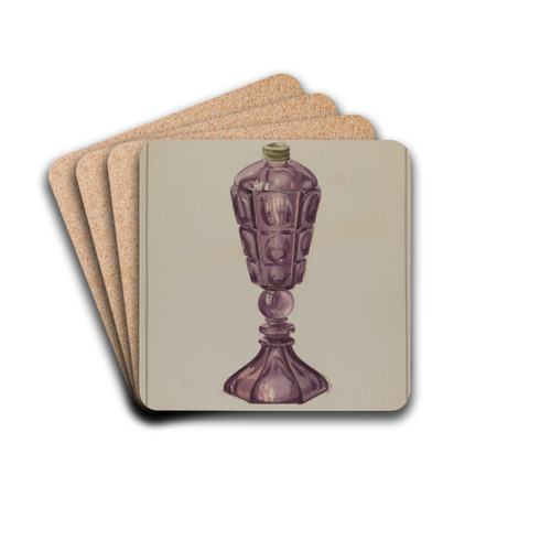 Amethyst Glass Oil Lamp by Marcus Moran Drink Coasters - set of 4