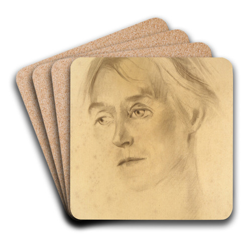 Head of a woman by Mina Arndt Art Drink Coaster set Head of a woman by Mina Arndt Art Drink Coaster set