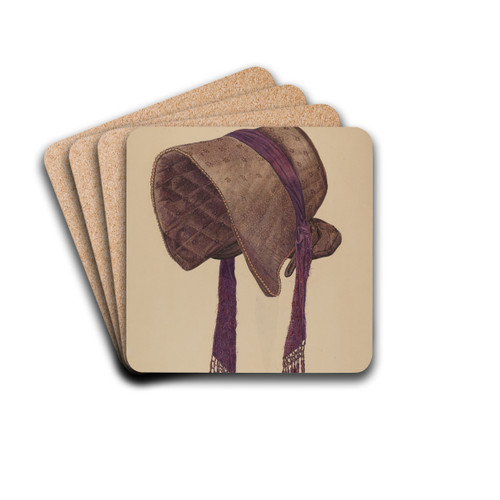 Coal Scuttle Bonnet by Charles Johnson Drink Coasters - set of 4 Coal Scuttle Bonnet by Charles Johnson Drink Coasters - set of 4