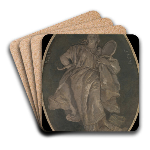 Allegorical Figure Representing Prudence by workshop of Giovanni Battista Tiepolo Art Drink Coaster set