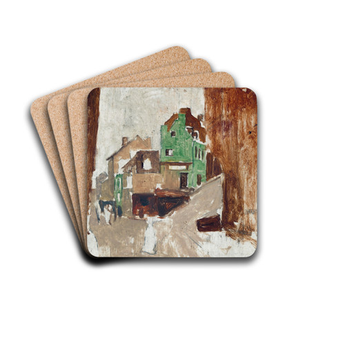 Street in Montmartre, Paris by George Hendrik Breitner Drink Coasters - set of 4