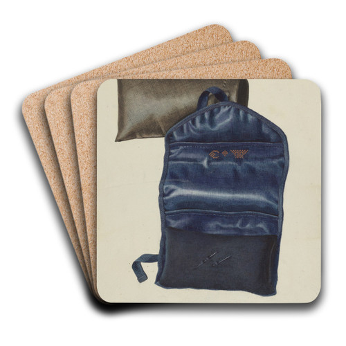 Shaker Case for Knitting Needles by Elizabeth Moutal Art Drink Coaster set