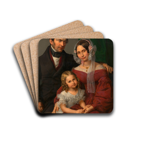 Familie Lssl by Leopold Kupelwieser Drink Coasters - set of 4