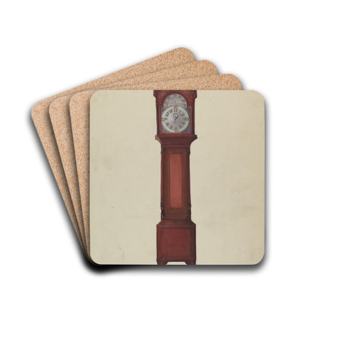 Grandfather's Clock by Cornelius Frazier Drink Coasters - set of 4