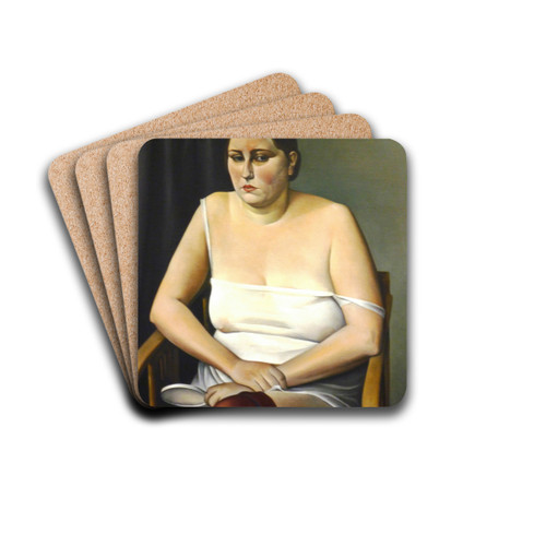 Halbakt II by Alexander Kanoldt Drink Coasters - set of 4