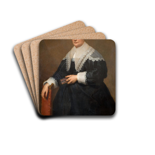 Portrait Of A Woman by Cornelis de Vos Drink Coasters - set of 4
