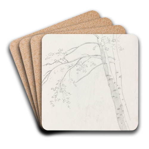 Trestudie, Bad Sachsa by Hans Gude Art Drink Coaster set