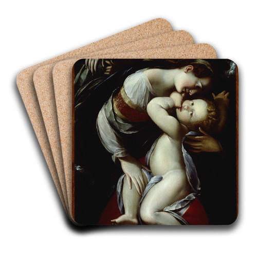 Virgin and Child with Angels by Giulio Cesare Procaccini Art Drink Coaster set