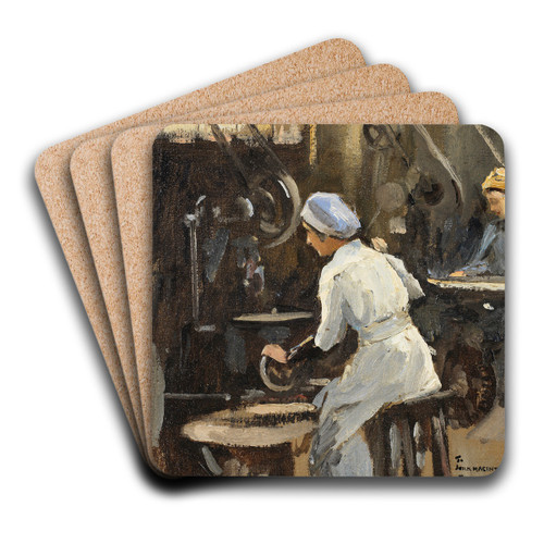 The Disc Maker by Sir John Lavery Art Drink Coaster set The Disc Maker by Sir John Lavery Art Drink Coaster set