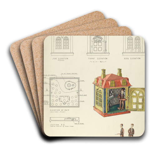 Toy Bank by Kurt Melzer Art Drink Coaster set