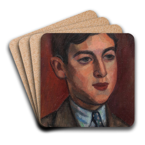 Nicholas Mavrogordato by Mark Gertler Art Drink Coaster set Nicholas Mavrogordato by Mark Gertler Art Drink Coaster set