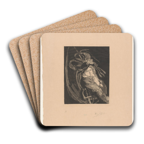 Vaandeldrager met hoed en zwaard by Henri de Groux Art Drink Coaster set Vaandeldrager met hoed en zwaard by Henri de Groux Art Drink Coaster set