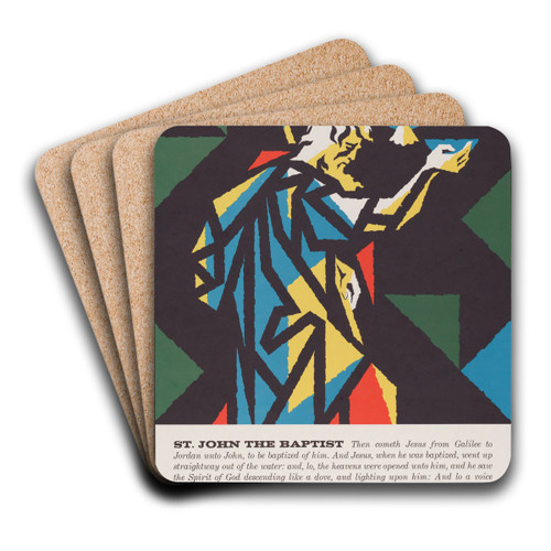 St. John The Baptist by Joseph Binder Art Drink Coaster set St. John The Baptist by Joseph Binder Art Drink Coaster set
