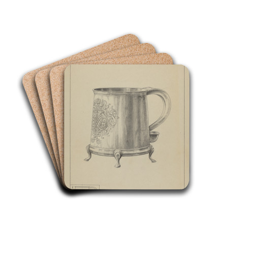 Silver Mug by Simon Weiss Drink Coasters - set of 4