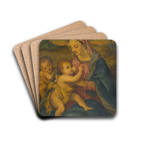 Madonna And Child by Florentine School Drink Coasters - set of 4