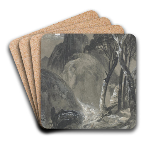 Half Dome, Yosemite by Thomas Moran Art Drink Coaster set