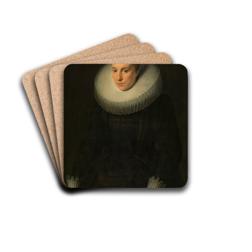 Portrait of a Woman by Cornelis de Vos Drink Coasters - set of 4