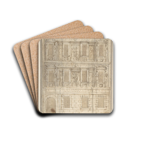 Project for a Faade Decoration by Lattanzio Gambara Drink Coasters - set of 4