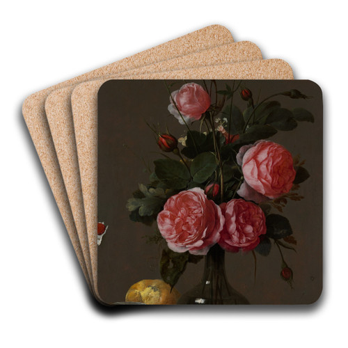 Floral Still Life by Cornelis de Heem Art Drink Coaster set