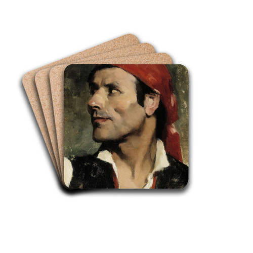 Spaniard by Helene Schjerfbeck Drink Coasters - set of 4 Spaniard by Helene Schjerfbeck Drink Coasters - set of 4