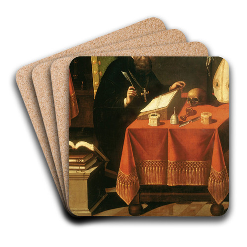 Saint Augustine by Antonio Rodrguez Art Drink Coaster set