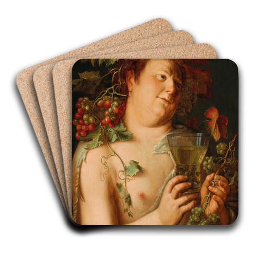 Bacchus by Joachim Wtewael Art Drink Coaster set