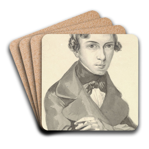 Zelfportret van Pieter Alardus Haaxman by Pieter Haaxman Art Drink Coaster set