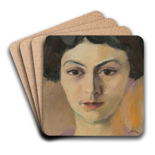 Portrt Elisabeth (Hilterfingen) by August Macke Art Drink Coaster set