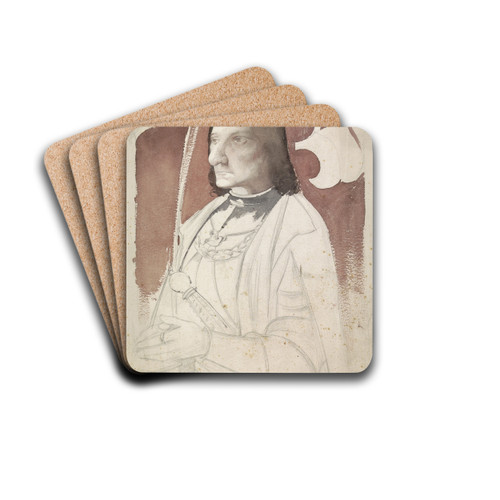 Portret van de heer van Naaldwijk by Antoon Derkinderen Drink Coasters - set of 4