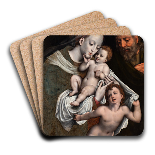 The Holy Family with the Infant St John by Cornelis van Cleve Art Drink Coaster set