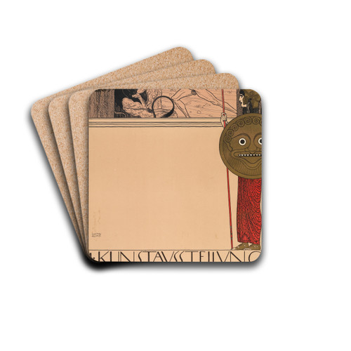 Plakat der 1. Ausstellung der Secession by Gustav Klimt Drink Coasters - set of 4